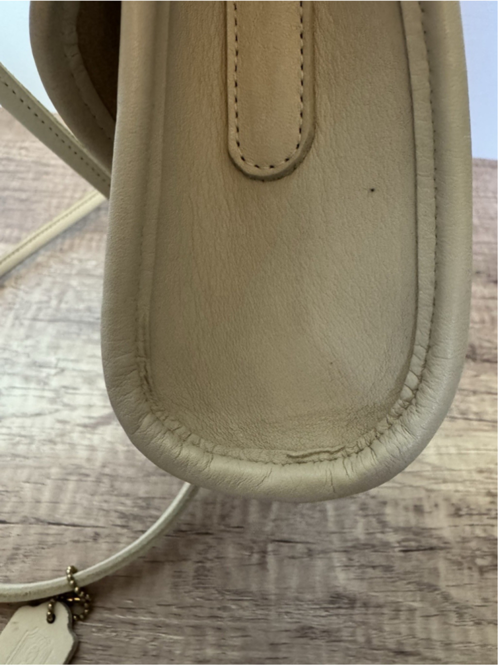 Vintage Coach Christie 9892 Bone Leather USA Minimalist Crossbody Bag - Picture 6 of 16